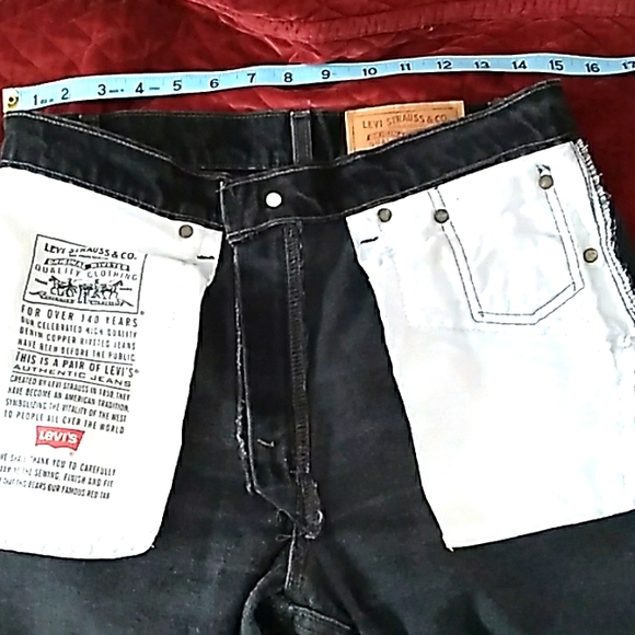🏁 Vintage Levi's USA  550 Jeans Black  RELAXED 30 X 30 High Waist Mom Wedgie - Picture 4 of 16